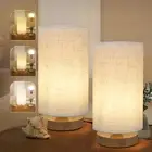 Minimalist Bedside Table Lamps for Bedrooms Set of 2, 3 Color Temperature Bed...