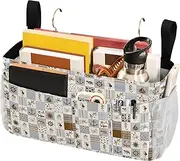 Caihoyu Bedside Storage Basket Organizer Bed Hanging Bag for Remotes Phone,College Dorm,Camp,Baby Bed Rails Abstract Watercolor Seahorse Seastars Turtle