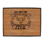 April Taurus Birthday All Men Are Created Equal - Funny Novelty Doormat Man Cave Floor mat