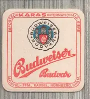 Budweiser Budvar Brewery Beer Coaster-Czech Republic-S3028