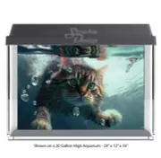 Dark Fluffy Brown Cat Polyester Fish Tank Glass Backdrop Aquarium Background