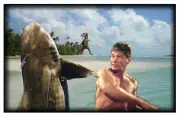 Magnet #24 Charles Bronson Vs. Shark Regretsy Funny Collage Art