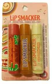 Lip Smacker Bonne Bell Trio Lip Balm Ice Cream Flavors New Old Stock 3 Pack