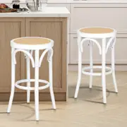 2x ALFORDSON Bar Stools Renata Rattan White