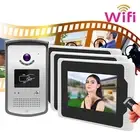 7in TFT 3Monitors Doorbell 1080P Intercom Door Phone Night Vision Remote Mon