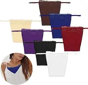 [SKHAOVS] Bra Insert, Lace Mock Camisole Snap Snappy Bra, Insert Overlay, Bra Straps Clip, Camisole, Women's Lace Clip-on Pack of 7