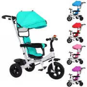 4-in-1 Kids Tricycle Convertible Stroller Pram Ride-On Toy w/Parent Push Handle