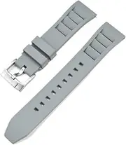 [PnterLoce] FKM Strap 19/20/21/22/24mm Universal Quick Release Fluoro Rubber Bracelet fit for Tissot/Seiko/Casio fit for Omega MoonSwatch Watch Band