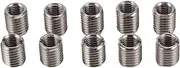 Metal Thread Reducer Nut, Sleeve Reducing Nut Male Female Reducing Nut 10Pcs Thread Inserts Repair Tool Stainless Steel Fastener