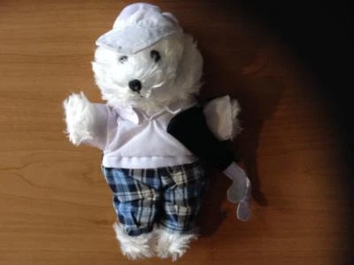 Build A Teddy Bear / Doll 8-10” Soft White - Golfer Outfit + Accessories # 60