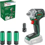 [Bosch] Cordless Impact Wrench UniversalImpactDrive 18V-350 (Powerful Tightening and Construction Fixing; Max. Torque: 350 Nm; Hex Adapter; Nut Set; 18 Bolt System; Without Battery)