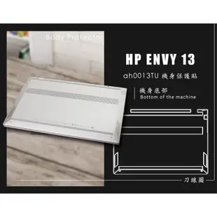 HP Envy 13-ah0013TU ah0024TU 透氣機身保護貼(含上蓋貼、鍵盤週圍貼、底部貼)