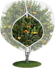 Fruit Tree Netting Covers with Zipper to Protect from Squirrels and Birds Large Netting for Fruit Trees Net Protection, White, 71" x 75", 1 Pack