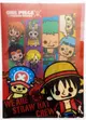 [現貨]日本動漫 ONE PIECE 海賊王 航海王 涉谷草帽商店 Q版人物 3層資料夾