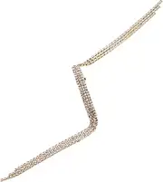 [CONGARTENO] Rhinestone Tassel Chain Brooch Lapel Pin for Men Women Fashion Hat Chain Jewelry