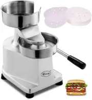 Professional Hamburger Press - 5 Inch Heavy-Duty Patty Maker with Patty Papers