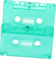LABRIMP 2pcs Decorative Blank Cassette Tapes Vintage Audio Tape Design for Home Wall Decor Unique Classic Empty Cassette Material Transparent