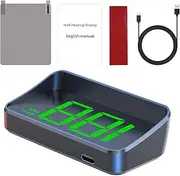 Car Hud Head Up Display - Car Speed Display Windshield | Large Screen Portable Speedometer Device | Angle Adjustable Dashboard Front Window Projection Gauge for Safe Driving