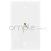 White 6P6C Single Phone Jack Wall Plate RJ-11 RJ 12 Telephone Modular NEW