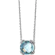 Anzie Dew Drop Cluster Topaz Pendant Necklace