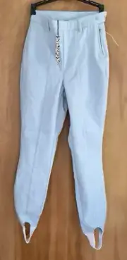 ASOS 4505 Ski Pants Women's Size 4 Powder Blue Stirrup Leggings Snow Fleece NWT