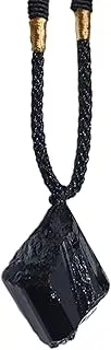 [Generic] Crystal Necklace - Black Tourmaline Necklace | Crystal Stone Necklace Amulet Pendant Chain | Healing Crystal Necklace Pendant for Men Women and Kids Against Energy, Refer to description, refer to