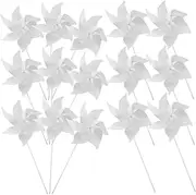 ERINGOGO 20pcs Unfinished DIY Paper Pinwheels for Blank Graffiti Windmills for Creative Painting Fun Parent Craft Project Safe Paper Material