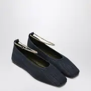 [MARIA LUCA] Navy Blue Denim Augusta Ballerina 40 IT Blue