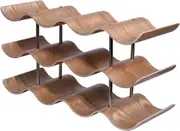 Wooden Wine Rack 3-Tier Bottle Holder Countertop Storage Home Bar Access