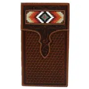 Nocona® Men's Rodeo Beaded Basket Weave Bi-Fold Wallet N500020008