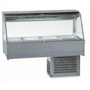 Roband Curved Glass Refrigerated Display Bar, 8 pans - Cold Bain Maries (RB-CRX24RD) - CRX24RD-RB