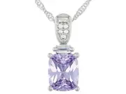 Bella Luce 5.49ctw Lavender & White Diamond Simulants Rhodium Over Strlng Silver