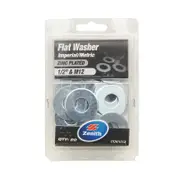 Zenith 1/2" And M12 Zinc Plated Flat Washer - 20 Pack
