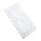 Serving Tray Rectangle Glass Platter Elegant Ample Capacity Stable Pattern Servi