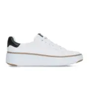Cole Haan Women's Grandpro Topspin Sneaker, Black/Ivory/Cyber Yellow, 10