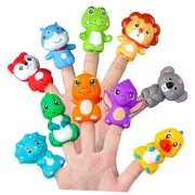Rubber Animal Bath Finger Puppets for Toddlers, Finger Puppets for Kids Jungle