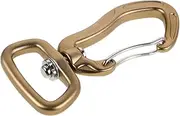 SUPVOX Outdoor Carabiner Hook Carabiner with Lock Small Carabiner Clip Dog Leash Clips Swivel Stainless Steel Carabiner Clip Dog Leash Caribiner D Rings Golden Aviation Aluminum