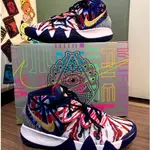 正版 NIKE KYRIE S2 HYBRID "TIE-DYE" CT1971-400 黑藍紅 塗鴉 金勾