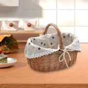 Picnic Woven Basket Breathable Foods Container for Sandwiches Snacks Candies