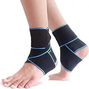 Ankle Brace, 2 Pack Adjustable Ankle Support Breathable Nylon Elastic One Size Fits All Comfortable Ankle Wrap for Sports, Joint Pain, Sprains Fatigue