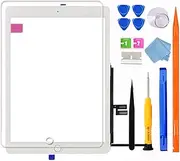 for iPad 7/8 (7th 8th Gen) Screen Replacement Digitizer Glass Repair Kit A2197 A2198 A2200 A2270 A2428 A2429 A2430, for iPad 7th 8th Generation 10.2" Touchscreen Front Panel,+Home Button[No TouchID
