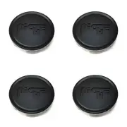 4 Niche Black Center Caps for 5L Verona M168 M214 Form Vicenza M152 M164 Anzio