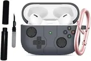 Xcellentlife Case Cover for AirPods Pro 1/2 Generation,Game Player Design for Teenager Women and Men, Soft Silicone Case with Keychain for AirPods Pro1/2 Charging Case