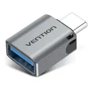 Vention CDQH0 USB-C Male to USB 3.0 Female OTG Adapter Gray Aluminum Alloy Type [CDQH0]