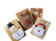 4 Mud Pie Gift Card Holders, Santa, Reindeer, Snowman, 4