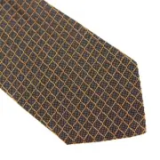 Tom Ford NWT Neck Tie in Black/Light Brown with White Dots Silk/Acrylic Blend