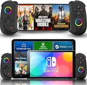 MAJESTECH NEW D8 Mobile Gaming Controller for iPhone/Android/iPad/Tablet, Play Xbox Cloud, Playstation Remote Play, Steam/PC, Switch! RGB Hall Joystick/Trigger Wireless Bluetooth Phone Game Controller