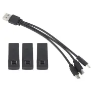 3PCS 3.7V 2600mAh RC Drone Lithium Battery With 3 In 1 Charging Cable Mini FG