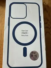 Apple Silicone Case with Magnetic for iPhone 15 - Navy Blue