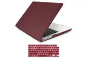 2022-2025 MacBook Air 13 inch case M2 A2681 M3 A3113 M4 A3240 Hard Shell Case Keyboard Cover Wine Red